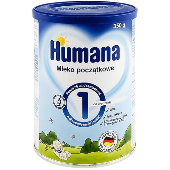 Humana, Mleko początkowe od urodzenia, 1, 350 g Humana