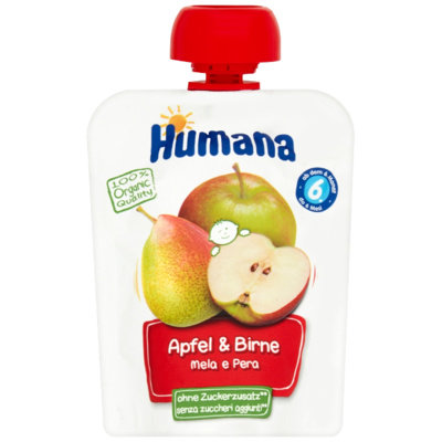Humana, Mus, jabłko-gruszka, 90 g Humana