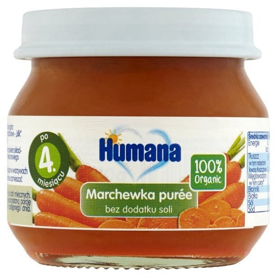 Humana, Organic, marchewka puree, 80 g Humana