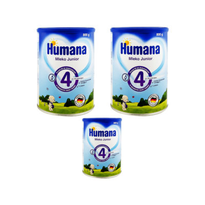 Humana, Zestaw 2+1 , Mleko modyfikowane, 4,8 kg Humana