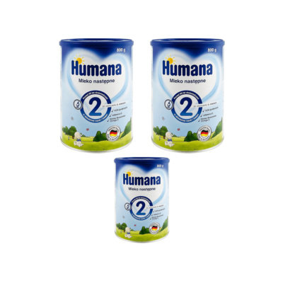 Humana, Zestaw 2+1 , Mleko następne, 2,8 kg Humana