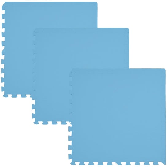 Humbi, Mata piankowa/Puzzle piankowe, Błękitna, 1x62x62 cm, 3 szt. Humbi