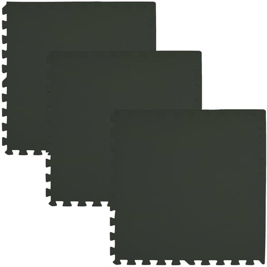 Humbi, Mata piankowa/Puzzle piankowe, Czarny, 62x62 cm, 3 szt. Humbi