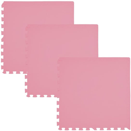 Humbi, Mata piankowa/Puzzle piankowe, Różowy 62x62 cm, 3 szt. Humbi
