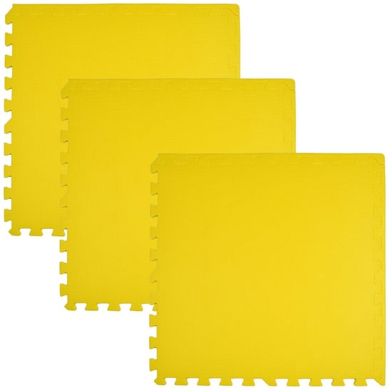 Humbi, Mata piankowa/Puzzle piankowe, Żółty, 62x62 cm, 3 szt. Humbi
