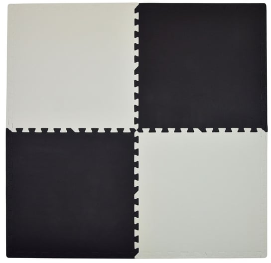 Humbi, Puzzle piankowe/Mata piankowa, Biały/Czarny, 1x62x62 cm, 4 szt. Humbi