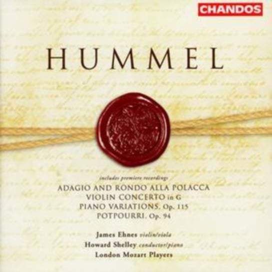 Hummel: Violin Concertos Piano Variations Ehnes James, London Mozart Players