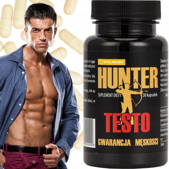 HUNTER TESTO TABLETKI NA POTENCJĘ LIBIDO EREKCJĘ WZWÓD TESTOSTERON MOC VITAL PROJEKT