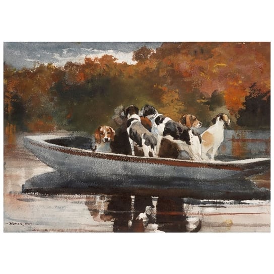 Hunting Dogs In A Boat - Winslow Homer 50x70 Legendarte