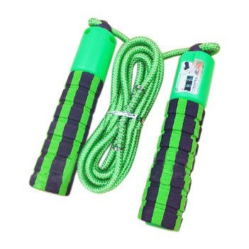 Hurtel, Skakanka z licznikiem skoków podskoków do fitness crossfit, zielony, 250 cm Hurtel