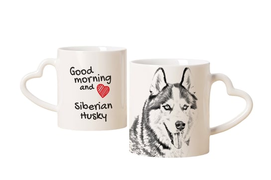 Husky syberyjski kubek z psem good morning serce Art-Dog Inna marka