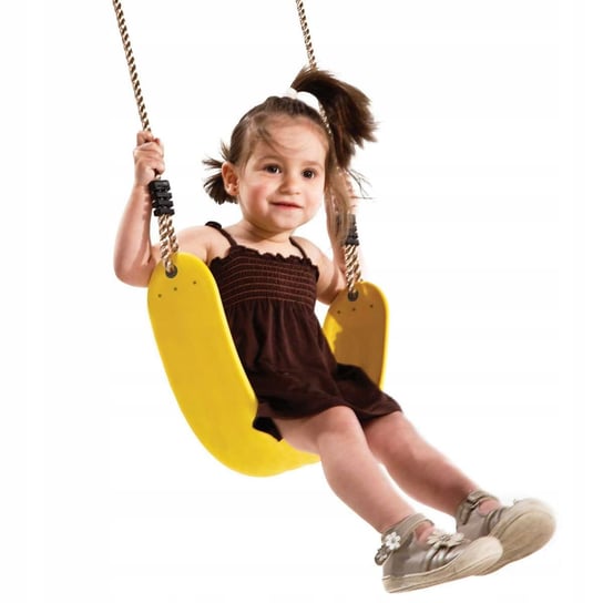 Huśtawka dla dzieci siedzisko elastyczne JF żółte Just Fun