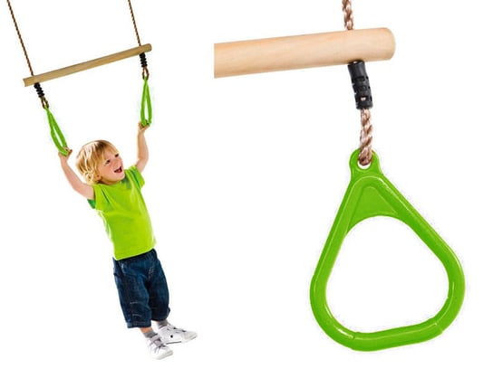 Huśtawka Trapez Gimnastyczny dla Dzieci JF limonka Just Fun