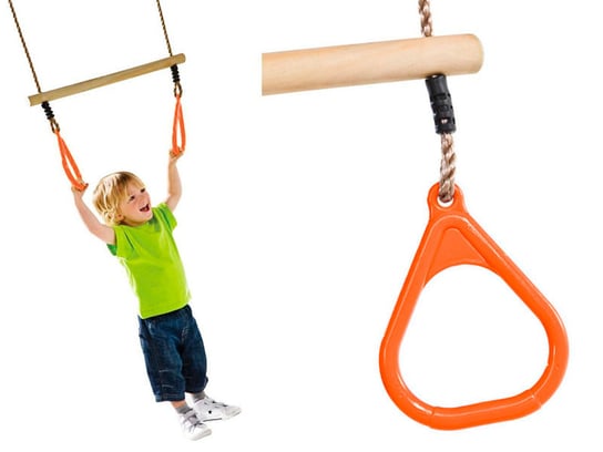 Huśtawka Trapez Gimnastyczny dla Dzieci JF pomarańczowe Just Fun
