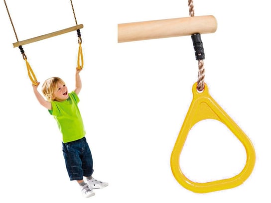 Huśtawka Trapez Gimnastyczny dla Dzieci JF żółty Just Fun