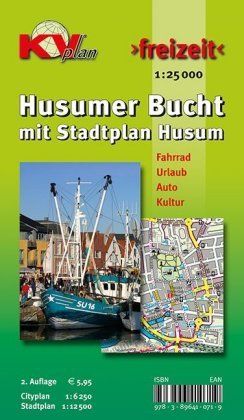 Husumer Bucht mit Stadtplan Husum 1 : 25 000 Kommunalverlag Tacken E.K, Kommunalverlag Tacken E.K.