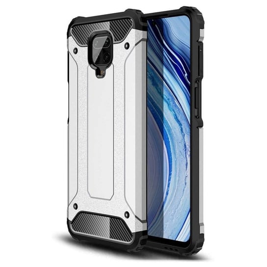 Hybrid Armor pancerne hybrydowe etui pokrowiec Xiaomi Redmi Note 9 Pro / Redmi Note 9S srebrny Hurtel