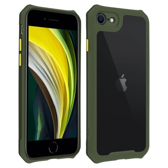 Hybrydowe etui na tył IPhone 7/8 / SE 2020 ze wzmocnionymi rogami - zielone Avizar