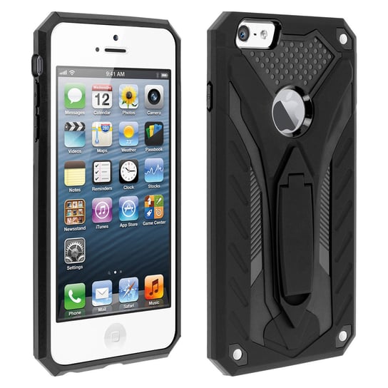 Hybrydowe Etui Ochronne Apple Iphone 5 / 5S / Se, Phantom Forcell, Czarne Forcell