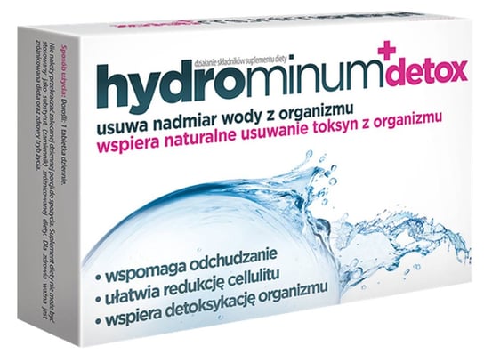 Hydrominum, + Detox, Suplement diety, 30 tabl. Aflofarm