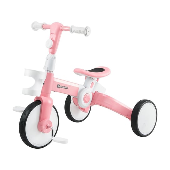 HyperMotion Tobi Rocket - rowerek trójkołowy, biegowy, jeździk, pchacz - 5w1 Pink HYPERMOTION