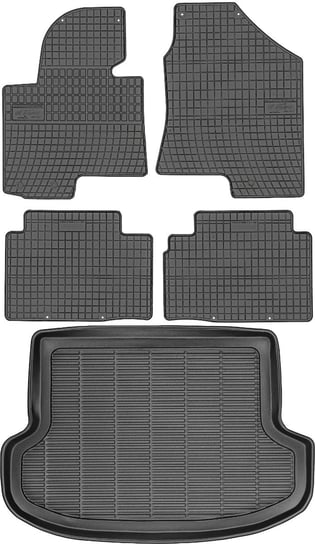 Hyundai ix35 SUV od 2010-2015r. Bagażnik MAX-DYWANIK 910712 + Dywaniki FROGUM 0422 Max-Dywanik