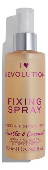 I Heart Revolution, Fixing Spray, mgiełka przedłużająca trwałość makijażu Vanilla & Coconut, 100 ml I Heart Revolution