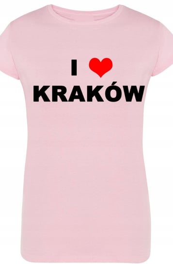 I Love Kraków T-Shirt Damski Nadruk Modny r.S Inna marka