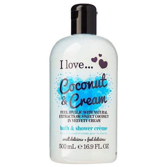 I Love, krem pod prysznic i do kąpieli Coconut & Cream, 500 ml I Love