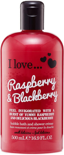 I Love, krem pod prysznic i do kąpieli Raspberry & Blackberry, 500 ml I Love