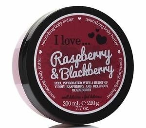 I Love, masło do ciała Raspberry & Blackberry, 200 ml I Love