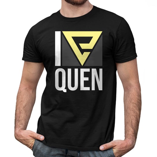 I love Quen - męska koszulka dla fanów gry Wiedźmin 3: Dziki Gon Koszulkowy