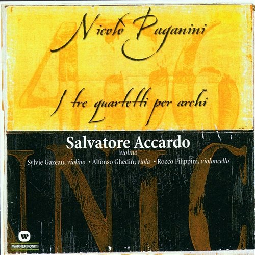 Paganini: String Quartets, MS 20, No. 3 in A Minor: III. Andante con variazioni Salvatore Accardo feat. Alfonso Ghedin, Rocco Filippini, Sylvie Gazeau