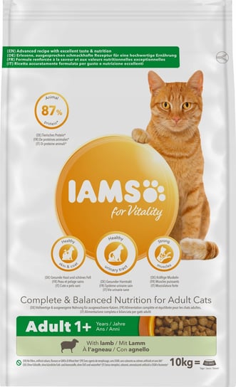 Iams For Vitality Cat Adult Lamb 10 Kg Iams