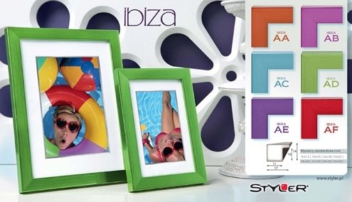 Ibiza, Ramka na zdjęcia, 10x15 cm, zielona Styler