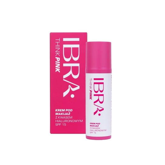 IBRA Think Pink, Krem pod makijaż z kwasem hialuronowym SPF15,  50ml Ibra