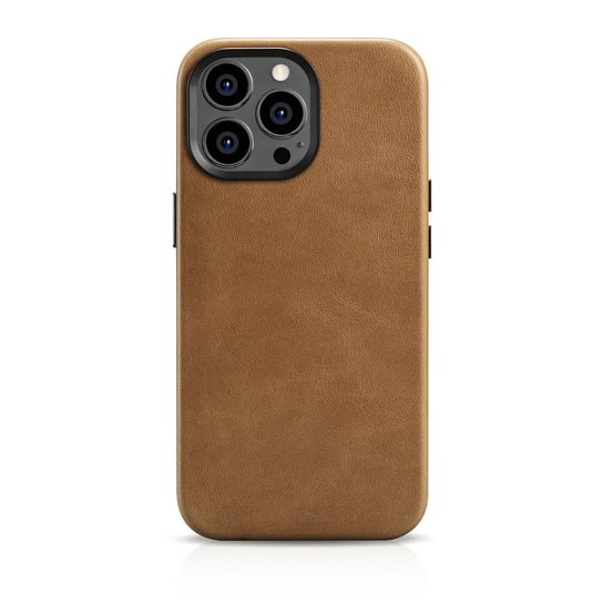 iCarer Oil Wax Premium Leather Case skórzane etui iPhone 14 Pro Max magnetyczne z MagSafe brązowy (WMI14220704-TN) iCarer