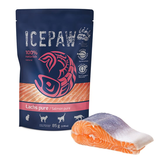 ICEPAW Cat Lachs pure łosoś dla kotów 85g Ice Paw