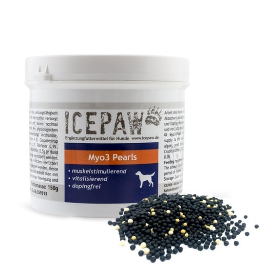 ICEPAW Myo3 Pearls - wzrost wydajności i szybkości psów sportowych (150g) Ice Paw