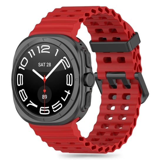 ICONBAND PRO SILIKONOWY PASEK SPORTOWY GUMOWY DO SAMSUNG GALAXY WATCH ULTRA (47 MM) CRIMSON RED Inna marka