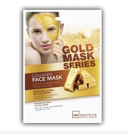 IDC Institute, Złota Nawilżająca Maska Kolagenowa Do Twarzy, Gold Series, 1 Szt. IDC Institute