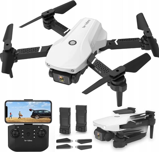 Idea 10 Mini Dron Dla Dzieci Z Podwójną Kamerą 720P 360° Biały Inna marka