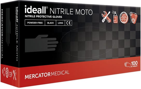 ideall® nitrile moto 100 szt., rozmiar XL Mercator Medical