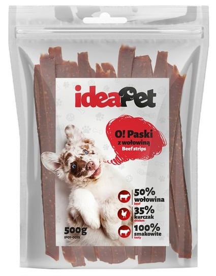 IdeaPet Paski z wołowiną 500g IDEA