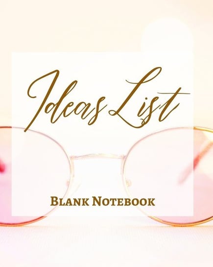 Ideas List - Blank Notebook - Write It Down - Pastel Rose Pink Gold Abstract Modern Minimalist Contemporary Design Fun Presence