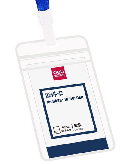 Identyfikator pionowy holder Deli 54x86MM opakowanie 24 sztuki DELI
