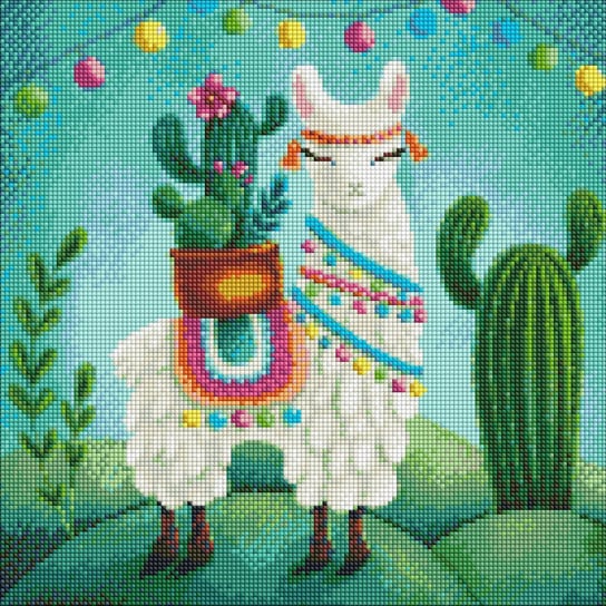 IDEYKA Zestaw z mozaiką diamentową. "Jolly Llama" 40x40cm NA RAMIE AMO7574 Ideyka