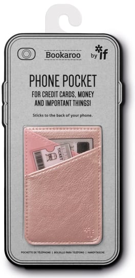 IF, Bookaroo Phone Pocket - Portfel Na Telefon - Złoty Róż IF
