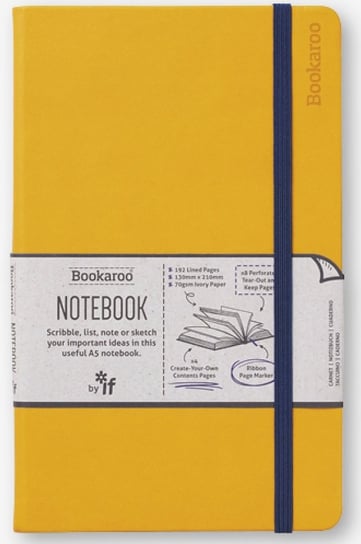 IF, notatnik a5 bookaroo journal żółty IF