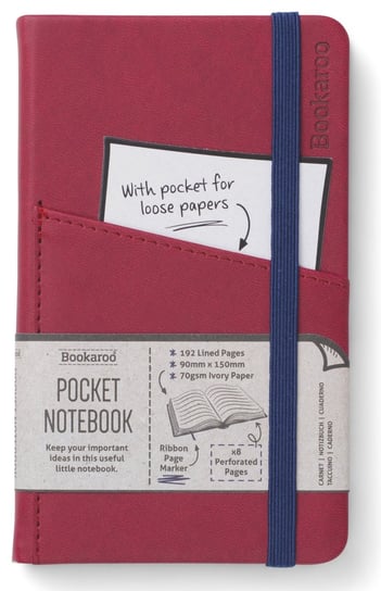 IF, notatnik a6 bookaroo journal pocket bordowy IF